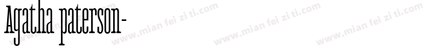 Agatha paterson字体转换